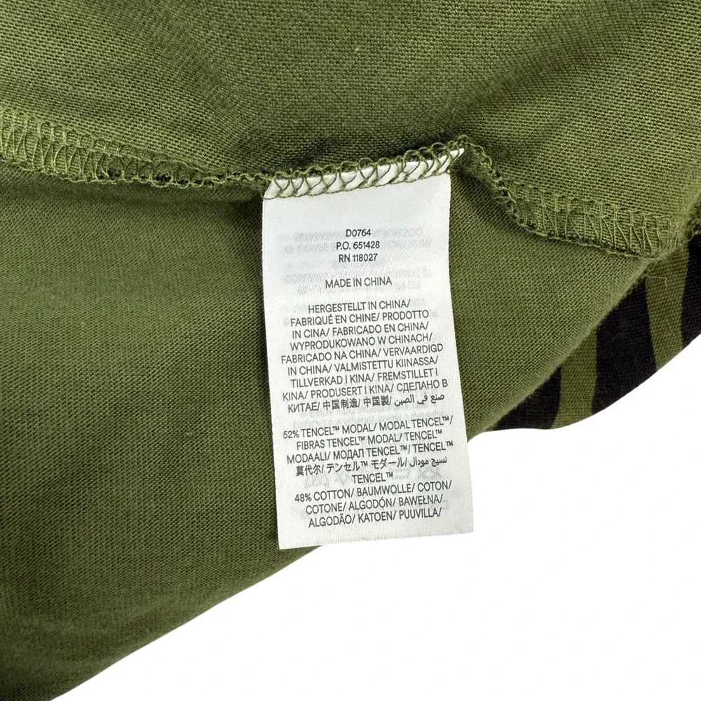 Boden Olive Green Zebra-Print Midi Shirt Dress - Picture 7 of 7